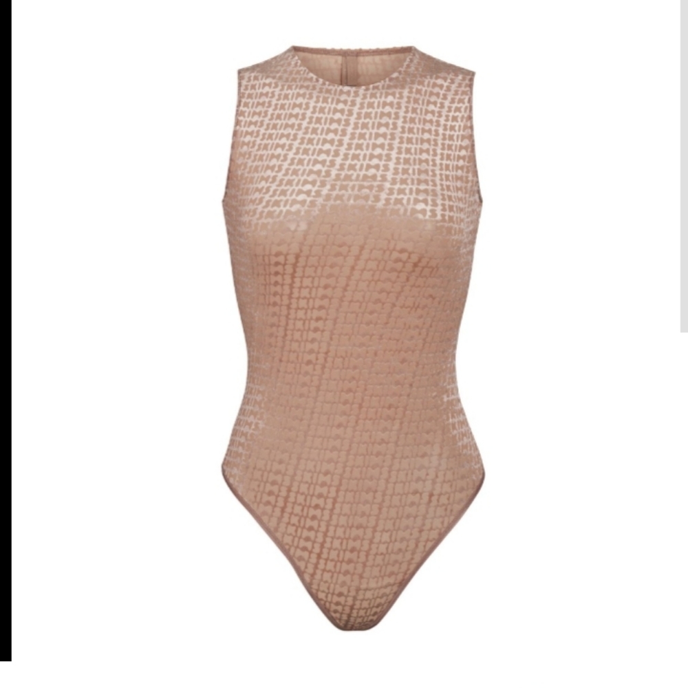 SKIMS Monogram-patterned logo bodysuit - Picture 3 of 10